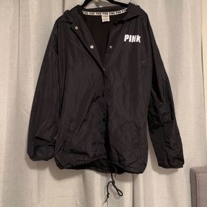 Black rain jacket
